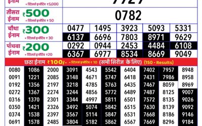 Rajshree daily lottery 1pm result 24.06.25