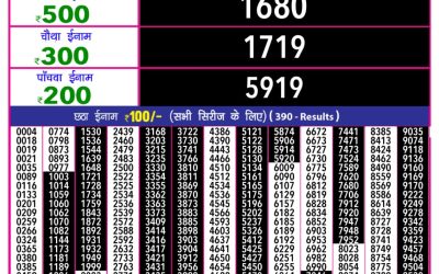 Rajshree 10 evening lottery 5.40pm result 24.06.25