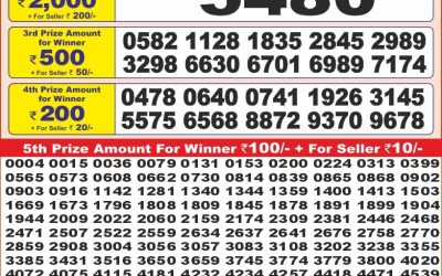 Punjab state dear 10 lottery 6pm result 27.06.25