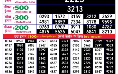 Rajshree daily lottery 8pm result 27.06.25