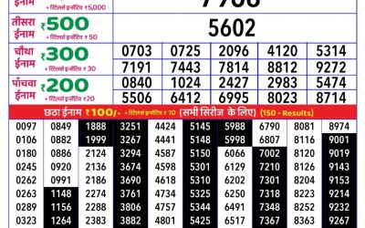 Rajshree daily lottery 1pm result 30.06.25