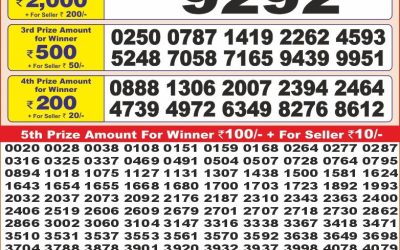 Punjab state dear 10 lottery 6pm result 30.06.25