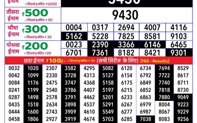 Rajshree daily lottery 1pm result 27.06.25