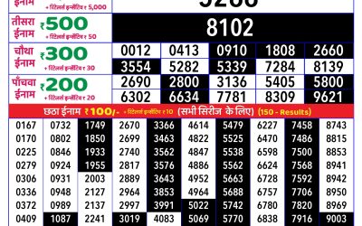 Rajshree daily lottery 8pm result 10.06.25