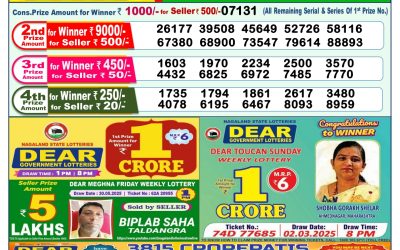 Dear lottery 1pm result 12.06.25