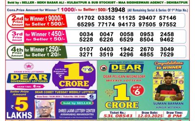 Dear lottery 8pm result 21.06.25