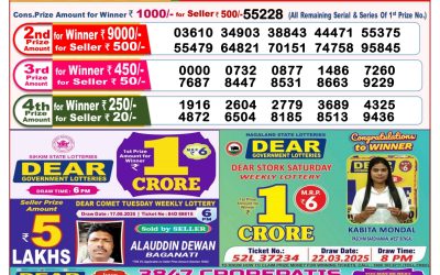 Dear lottery 8pm result 27.06.25