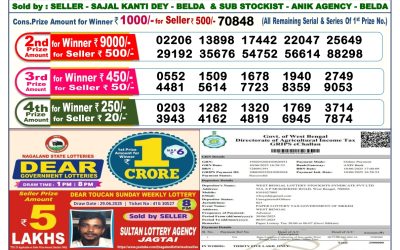 Dear lottery 6pm result 30.06.25