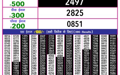 Rajshree 10 evening lottery 5.40pm result 01.07.25