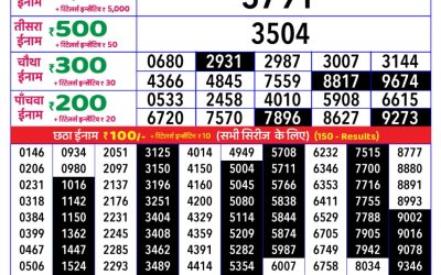 Rajshree daily lottery 8pm result 04.07.25