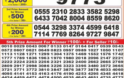 Punjab state dear10 lottery 6pm result 08.07.25