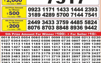 Punjab state dear10 lottery 6pm result 10.07.25