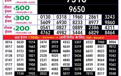 Rajshree daily lottery 1pm result 11.07.25
