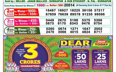 Dear Lottery 1pm Result 19.07.25