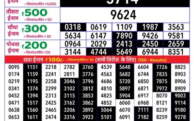 Rajshree Daily Lottery 1pm Result 20.07.25
