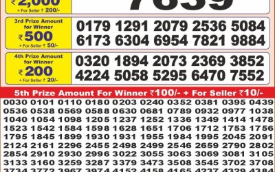 Punjab State Dear10 Lottery 6pm Result 24.07.25