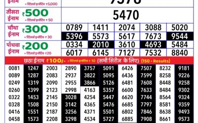Rajshree Daily Lottery 1pm Result 31.07.25