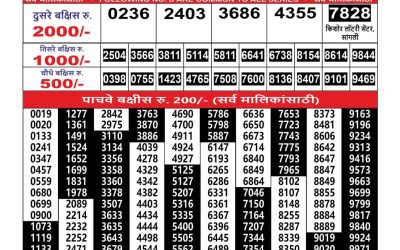 Maharashtra Ganesh Laxmi Weekly Lottery Result 22.07.25