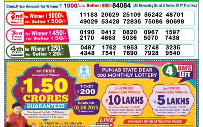 Dear Lottery 1pm Result 29.07.25