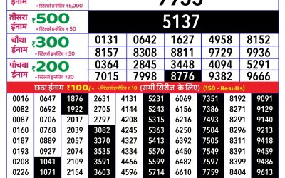Rajshree daily lottery 1pm result 08.07.25
