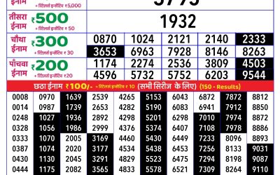 Rajshree Daily Lottery 1pm Result 26.07.25