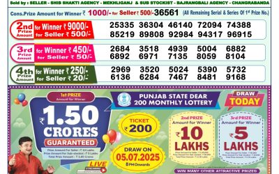 Dear lottery 1pm result 05.07.25