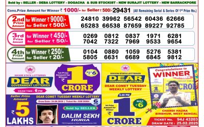 Dear lottery 8pm result 05.07.25