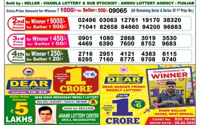 Dear lottery 6pm result 06.07.25
