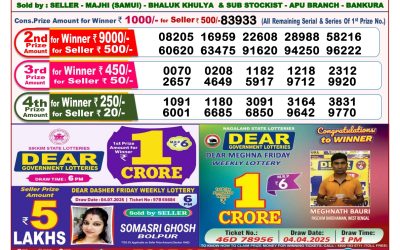 Dear lottery 8pm result 15.07.25
