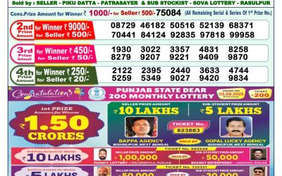 Dear Lottery 1pm Result 03.08.25