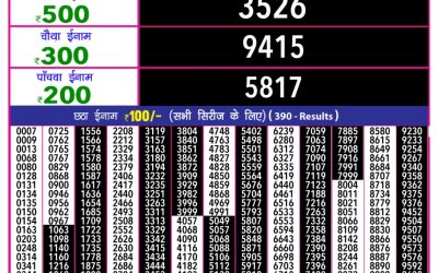 Rajshree 10 Evening Weekly Lottery 5.40pm Result 13.08.25