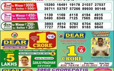 Dear Lottery 1pm Result 21.08.25