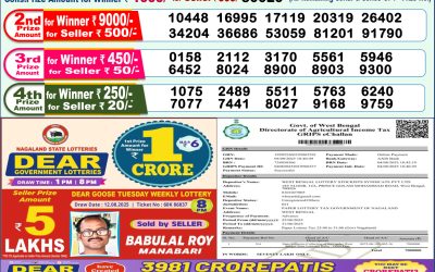 Dear Lottery 1pm Result 25.08.25