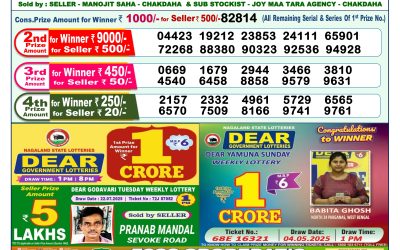 Dear Lottery 1pm Result 02.08.25