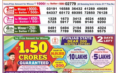 Dear Lottery 8pm Result 04.09.25