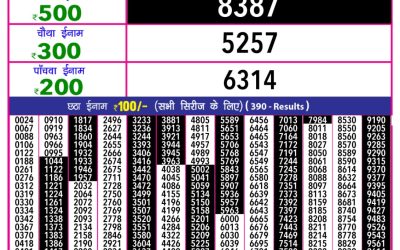 Rajshree 10 Evening Lottery 5.40pm Result 06.09.25