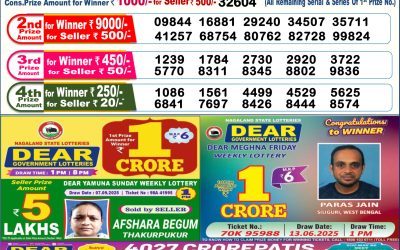 Dear Lottery 6pm Result 19.09.25