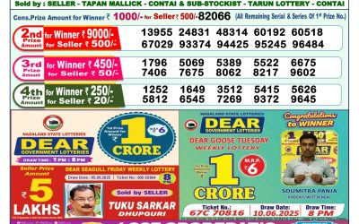Dear Lottery 1pm Result 17.09.25