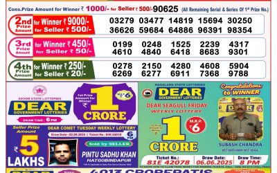 Dear Lottery 8pm Result 13.09.25
