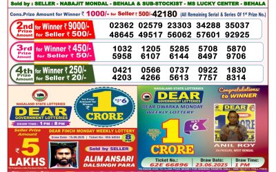 Dear Lottery 8pm Result 27.09.25