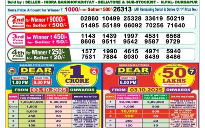 Dear Lottery 1pm Result 03.10.25