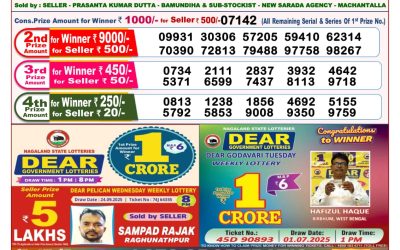 Dear Lottery 8pm Result 08.10.25