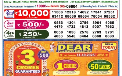 Dear Lottery 6pm Result 11.10.25