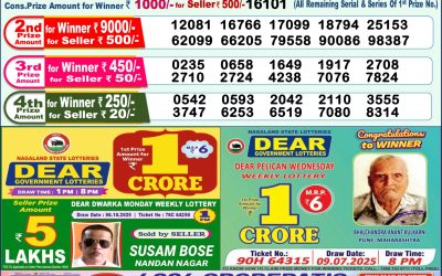 Everest Result Today Dear Lottery Result 2024 Dear Lottery 1pm Result 16.10.25