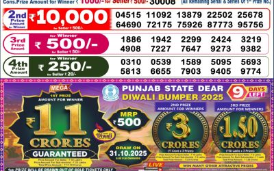 Dear Lottery 6pm Result 22.10.25
