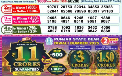 Everest Result Today Dear Lottery Result 2024 Dear Lottery 1pm Result 29.10.25