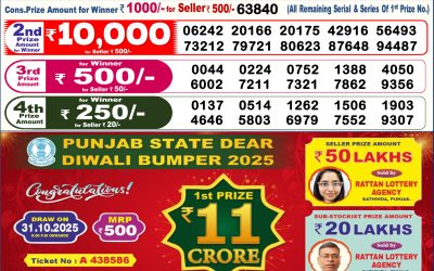 Everest Result Today Dear Lottery Result 2024 Dear Lottery 6pm Result 01.11.25