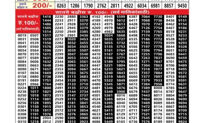 Maharashtra Padmini Weekly Lottery Result 04.11.25