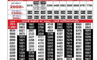 Maharashtra Sahyadri Lottery Result 04.11.25