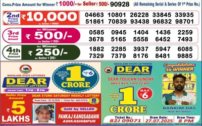 Everest Result Today Dear Lottery Result 2024 Dear Lottery 6pm Result 06.11.25